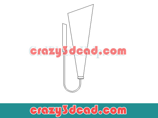 Staircase wall light cad drawing